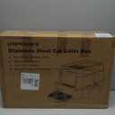 URPOWER Stainless Steel Cat Litter Box with Lid Extra Large Enclosed Litter Box for Cats Non-Sticky Metal Pan with High Sided Enclosure & Scoop, Front & Top Entry, Anti-Leakage, Easy Cleaning (XL, Gray)