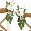 10 Wedding Aisle Decorations for Wedding Ceremony White Wedding Chair Decorations Flowers for Wedding Aisle Decor Church Pew Decorations