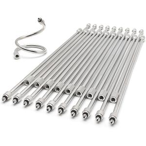 20 Pack Flexible Nozzle Extensions, Brass Mist Rod for Outdoor Misting System, Bendable Copper Extended Pole 10/24 UNC for Garden, Humidification, Outdoor Cooling, Dust Control, Landscaping(11.5Inch)