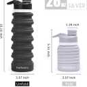 Nefeeko Collapsible Water Bottle, 26oz Silicone Foldable Water Bottles Leakproof BPA Free Travel Water Bottles with Carabiner, Portable Sport Water Bottles for Camping,Hiking Outdoor Indoor Sport
