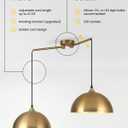Gold Pendant Lights Kitchen Island 2-Light, Gold Dome Pendant Light, Modern Dining Room Light Fixture, Island Pendant Lights for Kitchen, Dining Room, Bar, Cafe