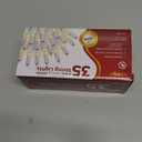 Clear Warm White Christmas Tree Lights - 6.3 ft String of 35 Incandescent Mini Bulbs Multifunctional Lighting Modes, for Decorative, Bedroom, Outdoor, Xmas Twinkle Lights with White Wire Total 6.6 ft