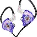 YINYOO KBEAR Storm Earphones in Ear Monitor for Singers Drummers Musicians Bassists, Hi Res Wired Earbuds in Ear Headphones Custom IEM, Detachable OFC Silver-Plated Cable Auriculares (without Mic)