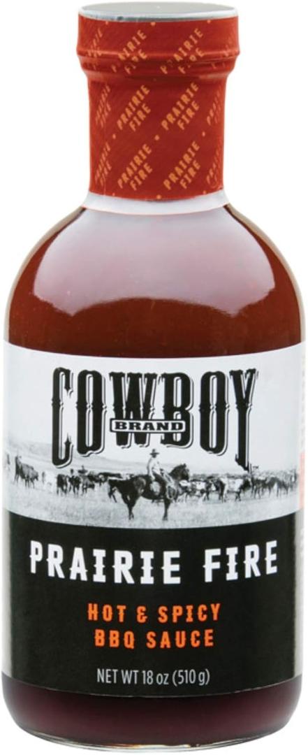 Duraflame 83603 Cowboy Brand Prairie Fire Style Barbeque Sauce, 18 oz