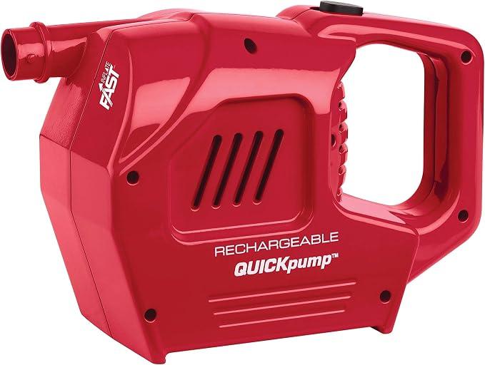 Coleman QuickPump Air Pump for Air Beds & Inflatables, Portable Air Pump with Fast Inflation or Deflation, Battery-Powered/Rechargeable/12-Volt/120-Volt Power Options
