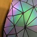 LOVEVOOK Geometric Luminous Purses and Handbags for Women Holographic Reflective Crossbody Bag Wallet