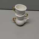 Tioncy Mini Teacup Bud Vase 5" Wonderland Tea Party Decorations Antique Vintage Kitchen Decor Whimsy Ceramic Vase Tea Party Favor for Wedding Gift Birthday Bridal Showers Home(1 Pcs) (Classic)