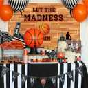 5.93.6ft Basketball Theme Backdrop Madness Party Decorations Let The Madness Begin Banner for Basketball Theme Party Supplies