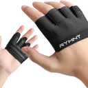 Minimal Workout Gloves,Short Micro Weight Lifting Gloves Grip Pads with Full Palm Protection & Extra Grip for Men Women Weightlifting,Gym,Cross Training,Powerlifting,WODs., Large /Medium