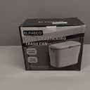ELPHECO Kitchen Compost Bin with Lid 1.8 Gallon Hanging Trash Can with Lid, 7 Liter Wall-Mounted Garbage Can for Kitchen Cabinet Door, Small Under Sink Trash Can for Cupboard, Bathroom, Office