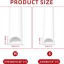 23ft Weather Stripping Door Seal, Silicone Weather Stripping Self Adhesive Door Seal Strip for Door Frame/Window (White 3/8"(W)1/4"T) 23ft(L)