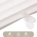 Changshade 6-Pack Temporary Light Filtering Paper Blinds for Window, Cut to Size Adhesive Paper Shades, Stick on Pleated Blinds,No Drill Easy Install,36" W x 72" H,White