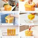 Popsicles Molds with Lid and Bin 9 Pieces Reusable Easy Release Entire Homemade Popsicle Molds Odorless Ice Pop Maker BPA Free
