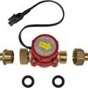 Water Flow Sensor Switch HT-30 AC 0-110V 0.2A G3/4 "-3/4" Thread,Water Flow Sensor for CO2 Laser Tube Protecting (Caliber: 12mm)