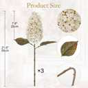 Hollyone 3PCS Fall White Cone Hydrangeas Artificial Flowers Fake Fall Decor