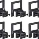 6 PCS AntiSlip Mattress Slide Stopper Grippers, Heavy Duty Metal Bed Frame Holder in Place, Keep Mattress from Sliding Gripper, Adjustable, Black