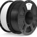 ELEGOO PLA+ Filament 1.75mm Black & White 2KG, High Toughness PLA Plus 3D Printer Filament Dimensional Accuracy +/- 0.02mm, 2pcs 1kg Spool(2.2lbs) Fits for Most FDM 3D Printers