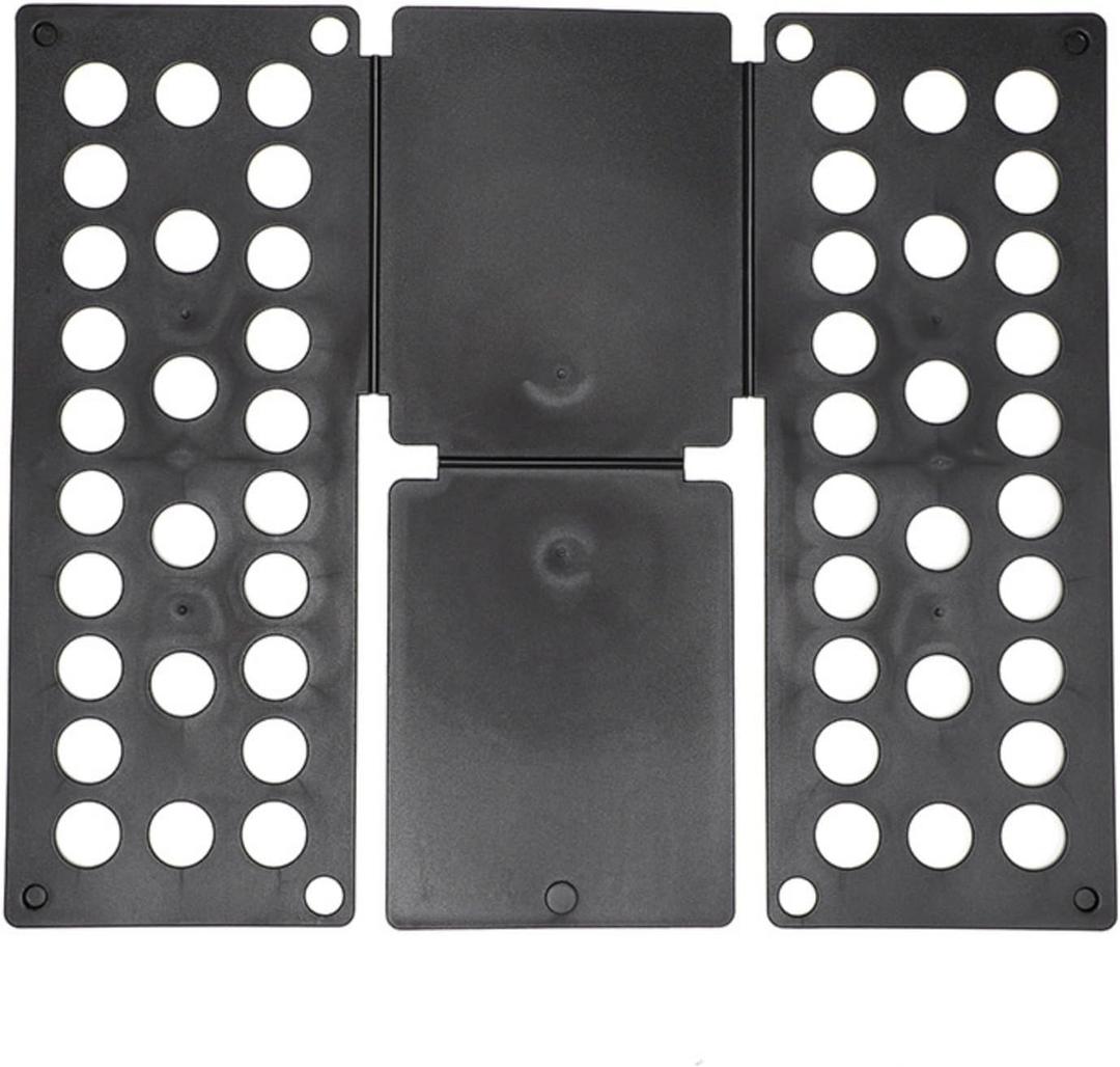 Kids Clothes Folding Board for Children Only (Up to 48"/120cm | Age 2-8 Ref), Foldable Laundry Organizer & Quick Clothes Folder for Home black