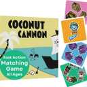 Coconut Cannon - Fast Action Pirate-Themed Matching Game for Family Fun, Ages 6+, 2-5 Players, Perfect for Game Night, Parties, Travel, & Family Gatherings