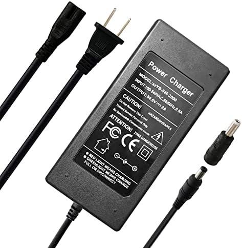 GOAKICHGO 25.2V 2000mA Battery Charger 54.6V Power Supply for 48V 13S Battery with DC 5.5x2.1mm / 5.5x2.5mm Plug