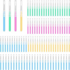 Interdental Brushes Between Teeth for Braces, Flossers Brush Cleaner, Orthodontic Flossers for Braces Cleaning Kit, Dental Teeth Cleaning Tools (Bright Colors, Multiple Sizes