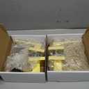 NCSEN 2 Pack Gold Door Handles Interior, Passage Door Lever for Hall, Non Locking Door Handle