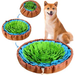 Vivifying Snuffle Mat for Dogs, Adjustable Nosework Mat for Small, Medium & Large Dogs, Interactive Dog Enrichment Toy for Mental Stimulation & Slow Feeding (Green & Blue)