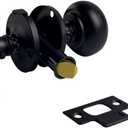 QCAA Solid Brass Storm Door Latch, Matte Black, Made in Taiwan, 1 Pack