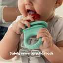 Frida Baby Push Pop Feeder, Baby Fruit, Baby Fruit Food to Safely Introduce New Foods, Fresh + Frozen Food Silicone for Babies, BPA Free, Dishwasher Safe | 1 Count, Teal