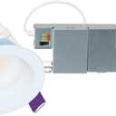 HALO LCR2 2 in. Soft White Selectable CCT Integrated LED Recessed Light with Surface Mount White Trim Retrofit Module