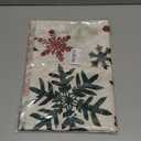 Christmas Winter Table Runner, Red Green Silver Snowflakes Tabletop Runners Xmas Winter Seasonal Holiday Table Decorations for Farmhouse Kitchen Dinning Home Indoor Party Decor 13x72in