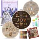 ETSPIL Find Your Joy Beginner Embroidery Kit,3 Pack DIY Starter Kits for Adults with 42 Stitch, Stamped Patterns, Floral Designs, Embroidery Hoop, Colorful Floss, Video Tutorials, and Storage Bag, medium