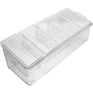 Removable Sections Salad Box Chilled Serving Tray for Outdoor Parties Picnics