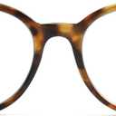 AMOMOMA Retro Round Reading Glasses for Women Cute Stylish Blue Light Blocking Readers AM6055 (C1 Tortoise/Gold)