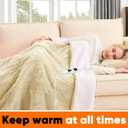 Greenoak Heated Blanket Electric Throw 50"X60", Heating Blanket with 10 Heat Levels 8 Hours Auto-Off, Fleece Soft Blanket, Birthday Gifts for Grandma Seniors, Beige