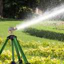 Pattiumo Sprinklers for Yard, 360 Tripod Sprinklers for Yard Large Area, 3/4" Connector Lawn Sprinkler, Adjustable Height 16-37, Water Sprinkler for Lawn/Garden/Patio, 1Pack