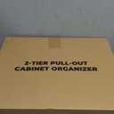 Delamu 2-Tier Multi-Purpose Bathroom Under Sink Organizers and Storage, Stackable Kitchen Pantry Organization, Pull Out Medicine Cabinet Organizer with Movable Dividers, White, 4Pack