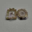 Qunclay 2 Pcs Vintage Picture Frames Antique Baroque Ornate Resin Rectangle Oval Photo Frames with Glass Front Tabletop and Wall Decor for Home Wedding Christmas Party Decor(Gold,2.3 x 3.5 Inches)