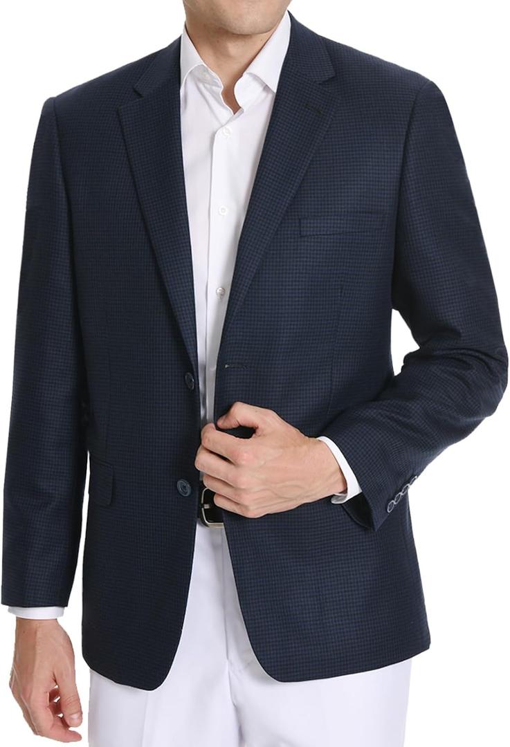 P&L Men's Classic Fit Houndstooth Blazer Sport Coat 2 Button Casual Jacket for Business, Party & Travel (36)