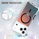 Bonoma for iPhone 17 Pro Case 2025, Iridescent Back, Magnetic Support for MagSafe Shockproof Cover, Crystal and Corner High-Duty Protection for Girls Women -Black