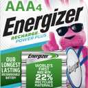 Energizer Power Plus Rechargeable AAA Batteries (4 Pack), 800mAh Triple A Batteries