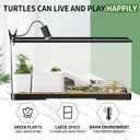 (Tank + Light + Filter Balls) Turtle Tank Kit, Turtle Tank Starter Kit,Bottom Drainage, Multi-Function Areas for Turtles, Crabs,Fishes, Amphibians,Reptiles (11.81 7.88 7.88 Inch)