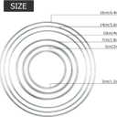 Hotop Metal Rings Hoops Metal Dream Catcher Macrame Steel Craft Rings Floral Hoop for Wreaths Macrame Projects(24 Pcs,Circle)