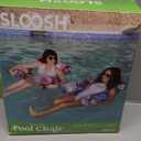 SLOOSH Inflatable Pool Floats Adult, 2 Packs Floating Lounge Chairs, Blow up Pool Noodles for Adult Heavy Duty, Floating Chair for Party Summer Water Beach Lake Fun, Tropical Leaves-Pink, Blue