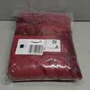 Smiry Velvet Seat Covers for Dining Room Chair Set of 6, Stretch Fit Removable Washable Chair Seat Cushion Protector Slipcovers with Ties, Dark Red