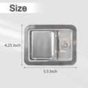 Stainless Steel Door Lock Handle Latch Large 5.5 Inches Paddle Key For Trailer Toolbox RV (4PCS)