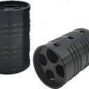 1 Pair Aluminum Round Pedal Extensions for Go-Kart & Kart Racer Essential Parts Accessories (Black)