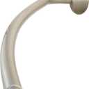 Zenna Home NeverRust Aluminum Permanent-Mount Curved Shower Curtain Rod, 44 to 72 Inches, Nickel