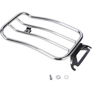 Solo Seat Luggage Rack Compatible with Harley Luggage Rack Compatible with 1997-2015 Touring FLH/T FLHT Electra Glide, FLTR Road GlideRear Fender Motorcycle Luggage Rack (For Touring 97-15 Luggage Rack Chrome)