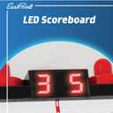 EastPoint Tabletop Air Hockey Table Pro - Black & White - LED Scoreboard for Hockey Game - Includes Pucks & Pushers for Table Games for Kids - Compact Durable Design for Tabletop Play